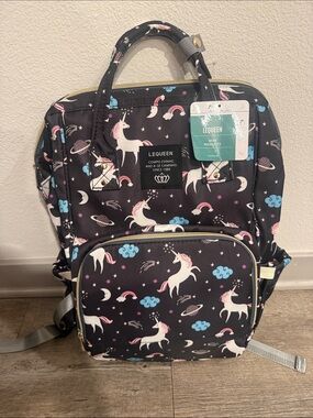 LeQueen Unicorn Diaper Bag, Unicorn Backpack
